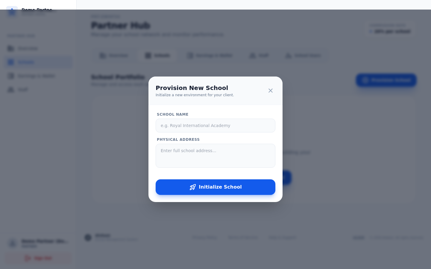 The Provision New School form.